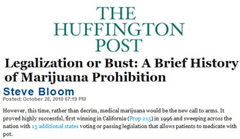Huffington-Post - Legalization or Bust - A brief history of marijuana prohibition