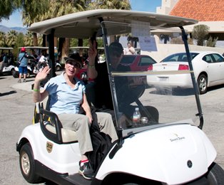 Kate Linder in Golf Cart